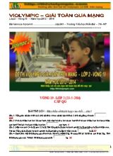Đề thi violympic môn Toán Lớp 2 - Vòng 19 - Năm học 2013-2014 - Trường Tiểu học Kiền Bái